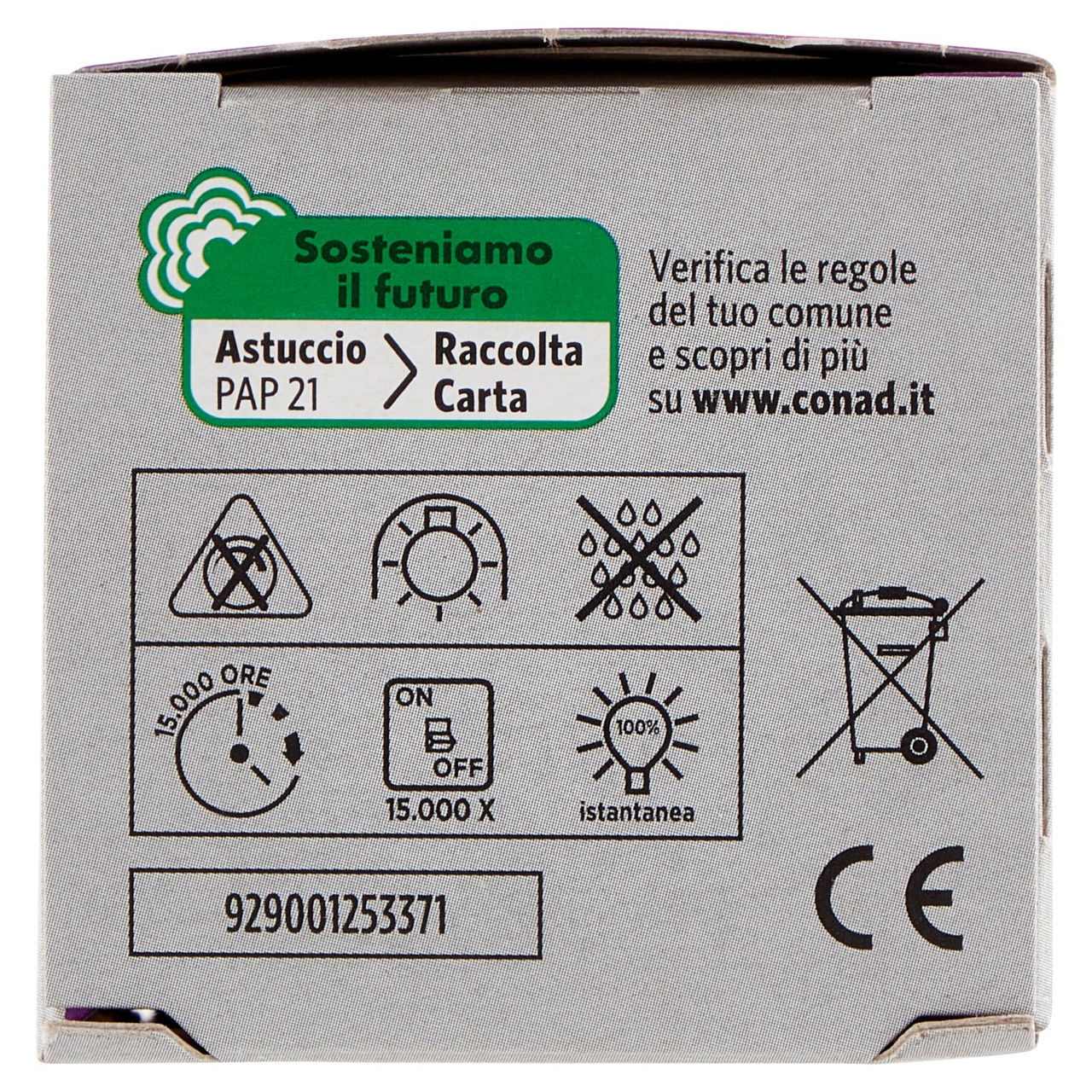 CONAD Led 3.2W 250 Lumen E27 Luce Calda