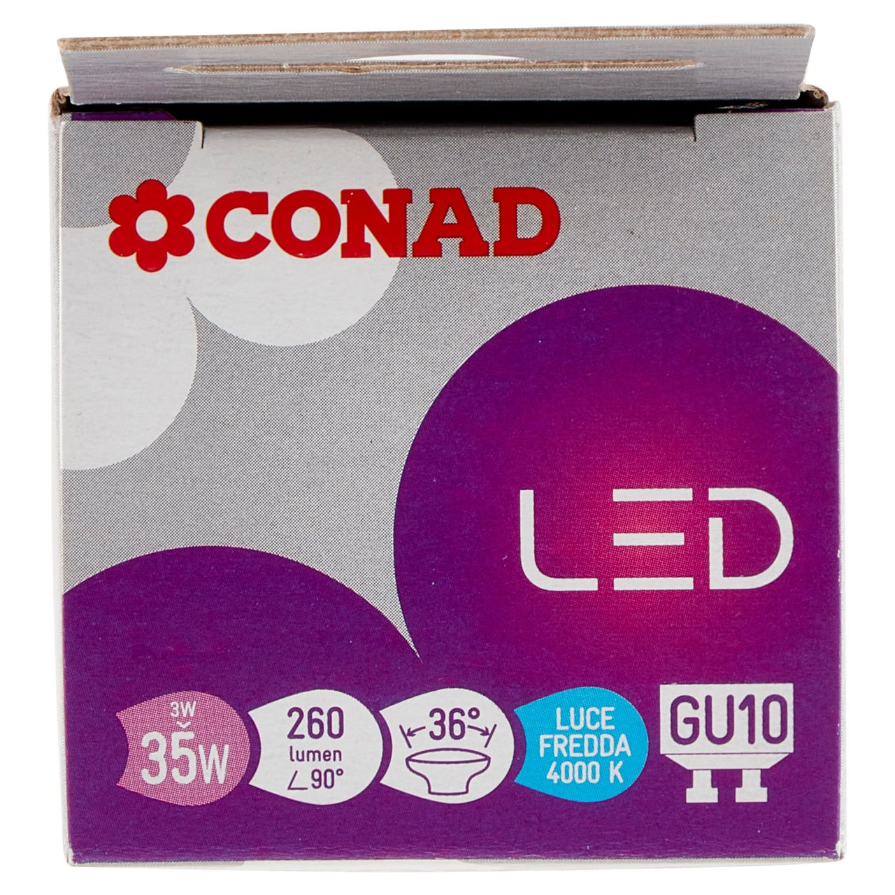 CONAD Led 3W 260 Lumen GU10 Luce Fredda