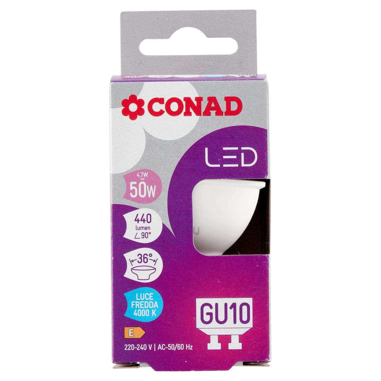 CONAD Led 4.7W 440 Lumen GU10 Luce Fredda