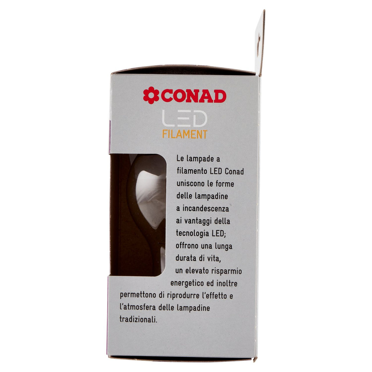 CONAD Led Filament 4.3W 470 Lumen E27 Luce Calda