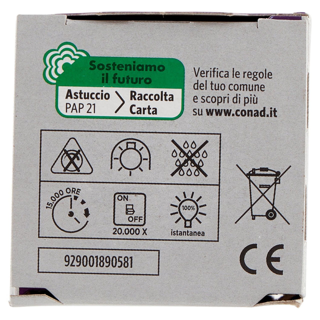 CONAD Led Filament 4.3W 470 Lumen E27 Luce Calda