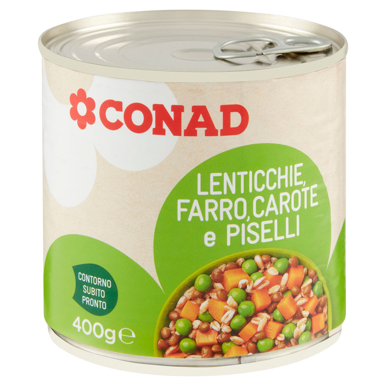 Lenticchie, Farro, Carote e Piselli 400 g Conad