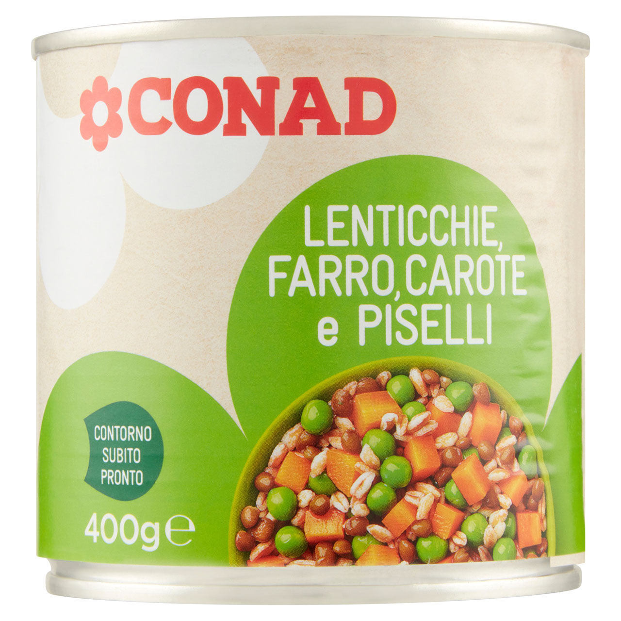 Lenticchie, Farro, Carote e Piselli 400 g Conad