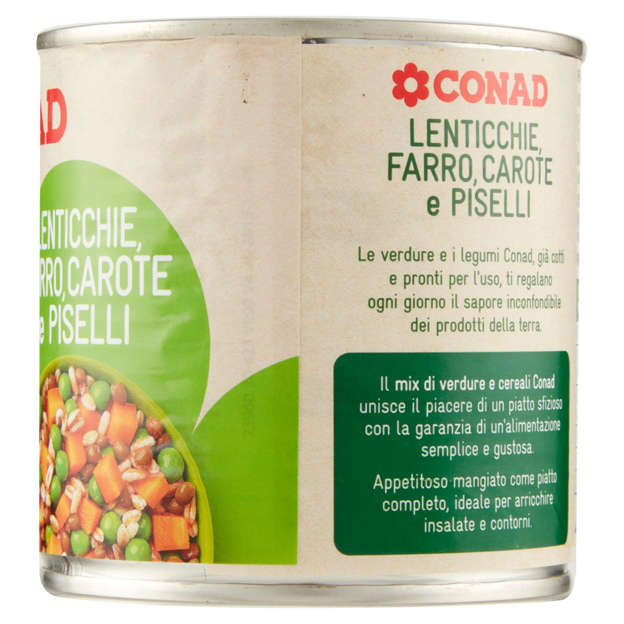 Lenticchie, Farro, Carote e Piselli 400 g Conad