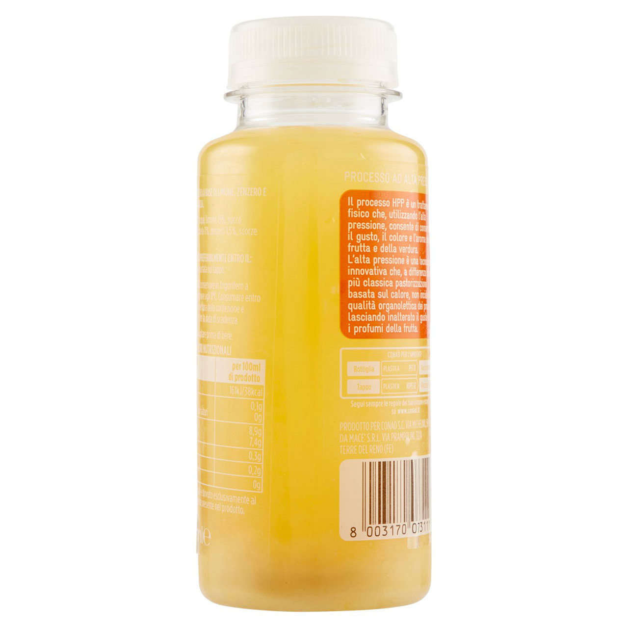 Limone Zenzero e Scorze di Arancia 250 ml Conad