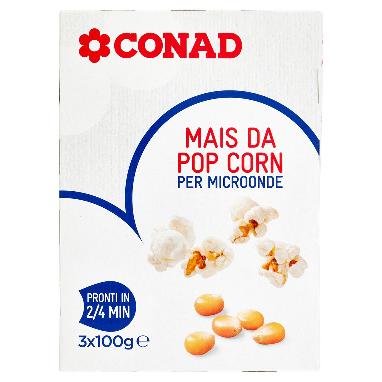 Mais da Pop Corn per Microonde 3 x 100 g Conad