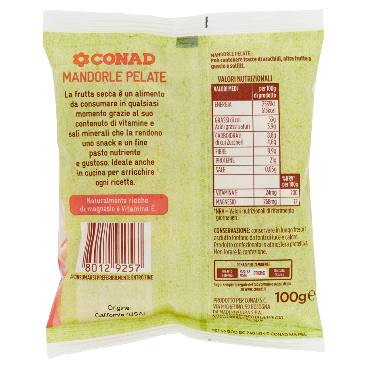 Mandorle Pelate 100 g Conad in vendita online