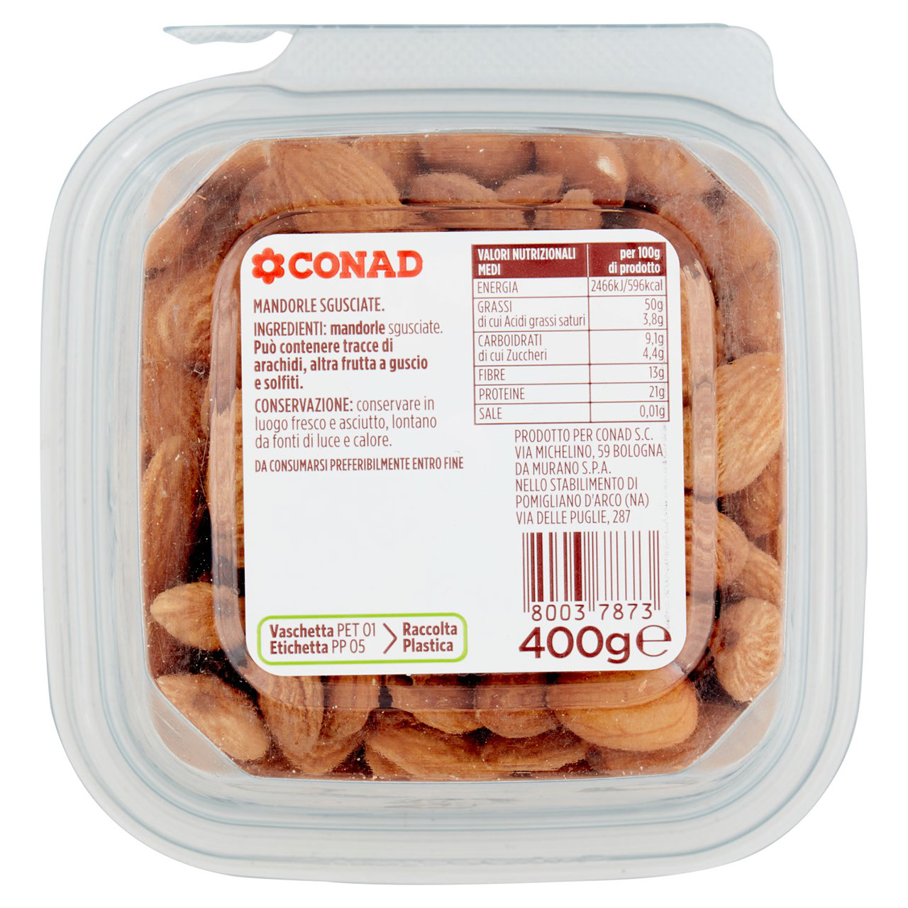 Mandorle Sgusciate 400 g Conad