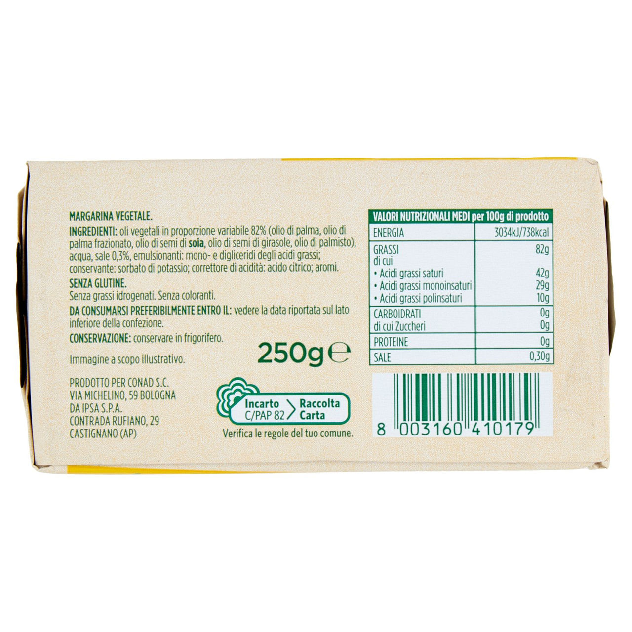 Margarina 250 g Conad in vendita online