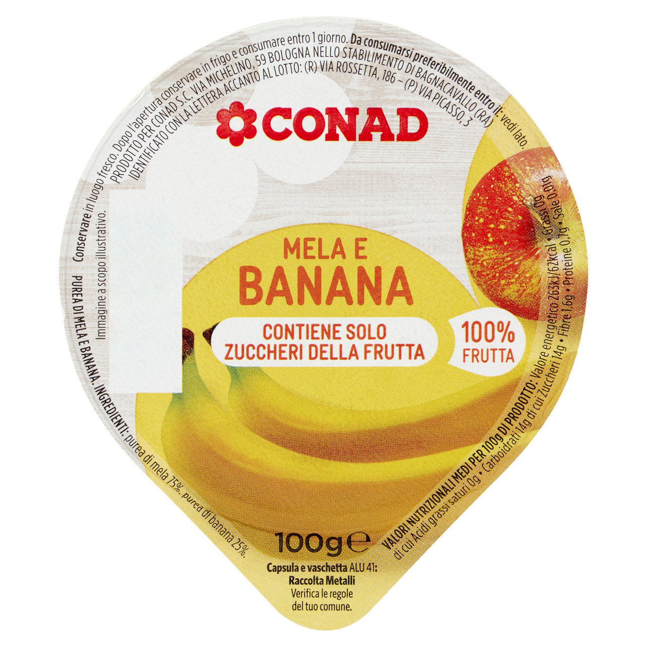CONAD Mela e Banana 100 g