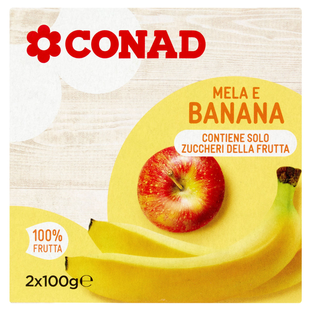 CONAD Mela e Banana 2 x 100 g