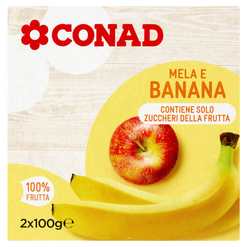 CONAD Mela e Banana 2 x 100 g