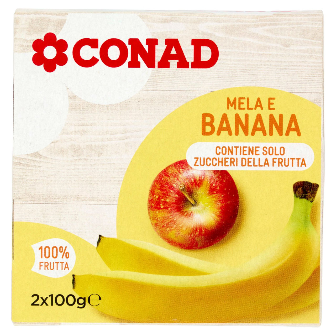 CONAD Mela e Banana 2 x 100 g