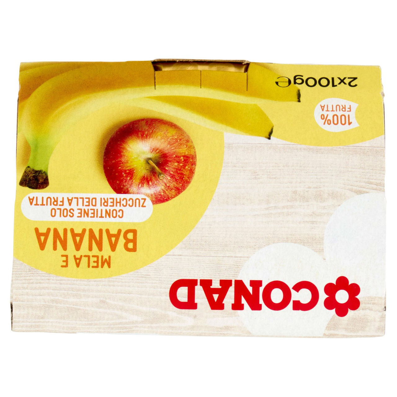 CONAD Mela e Banana 2 x 100 g