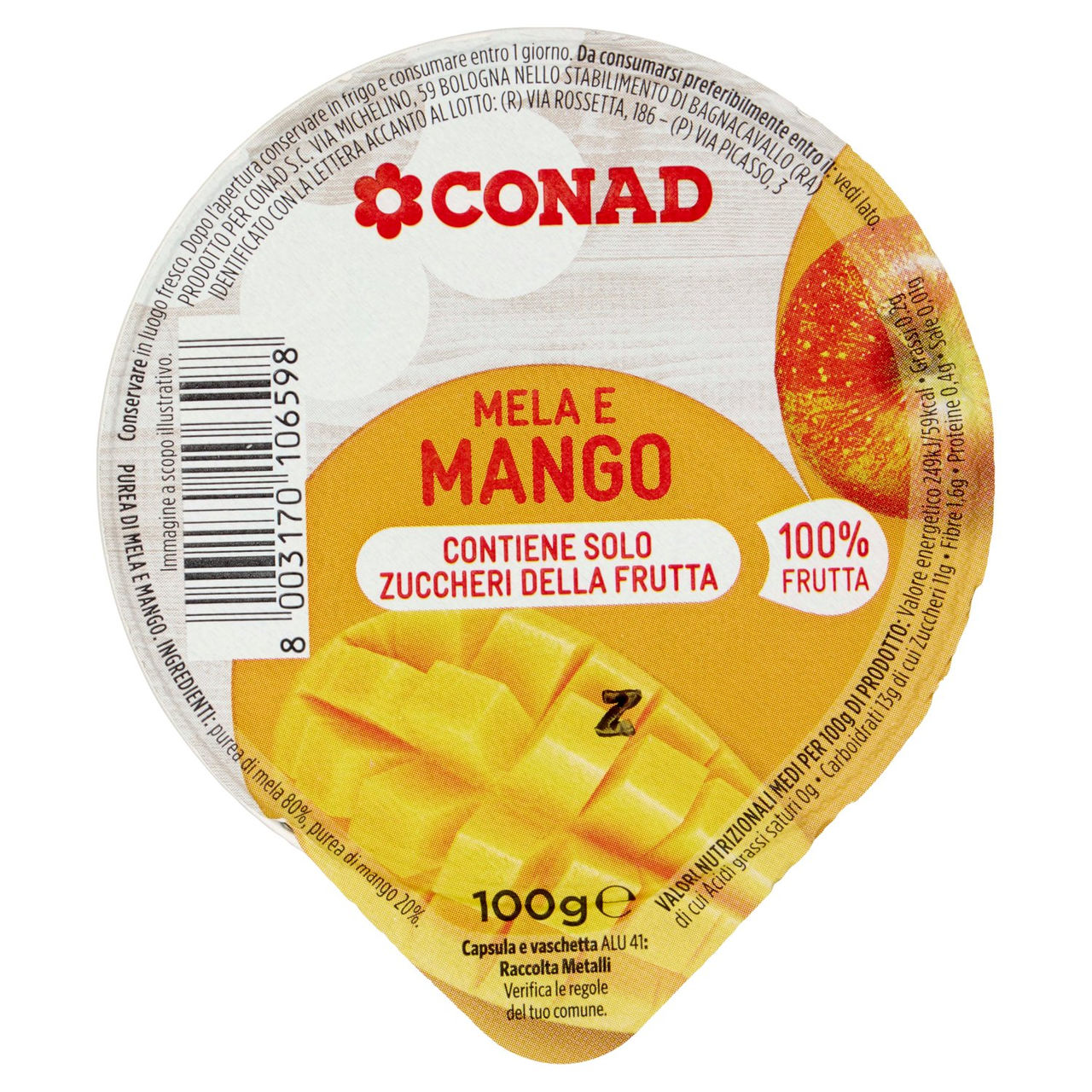CONAD Mela e Mango 100 g