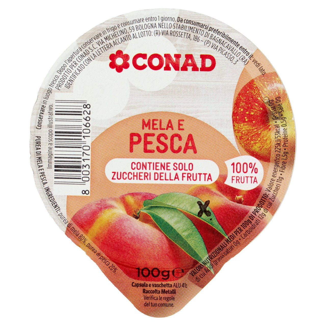 CONAD Mela e Pesca 100 g