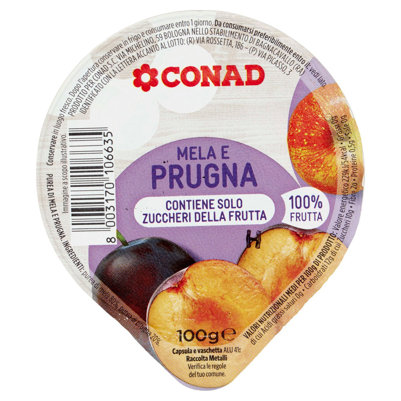 CONAD Mela e Prugna 100 g
