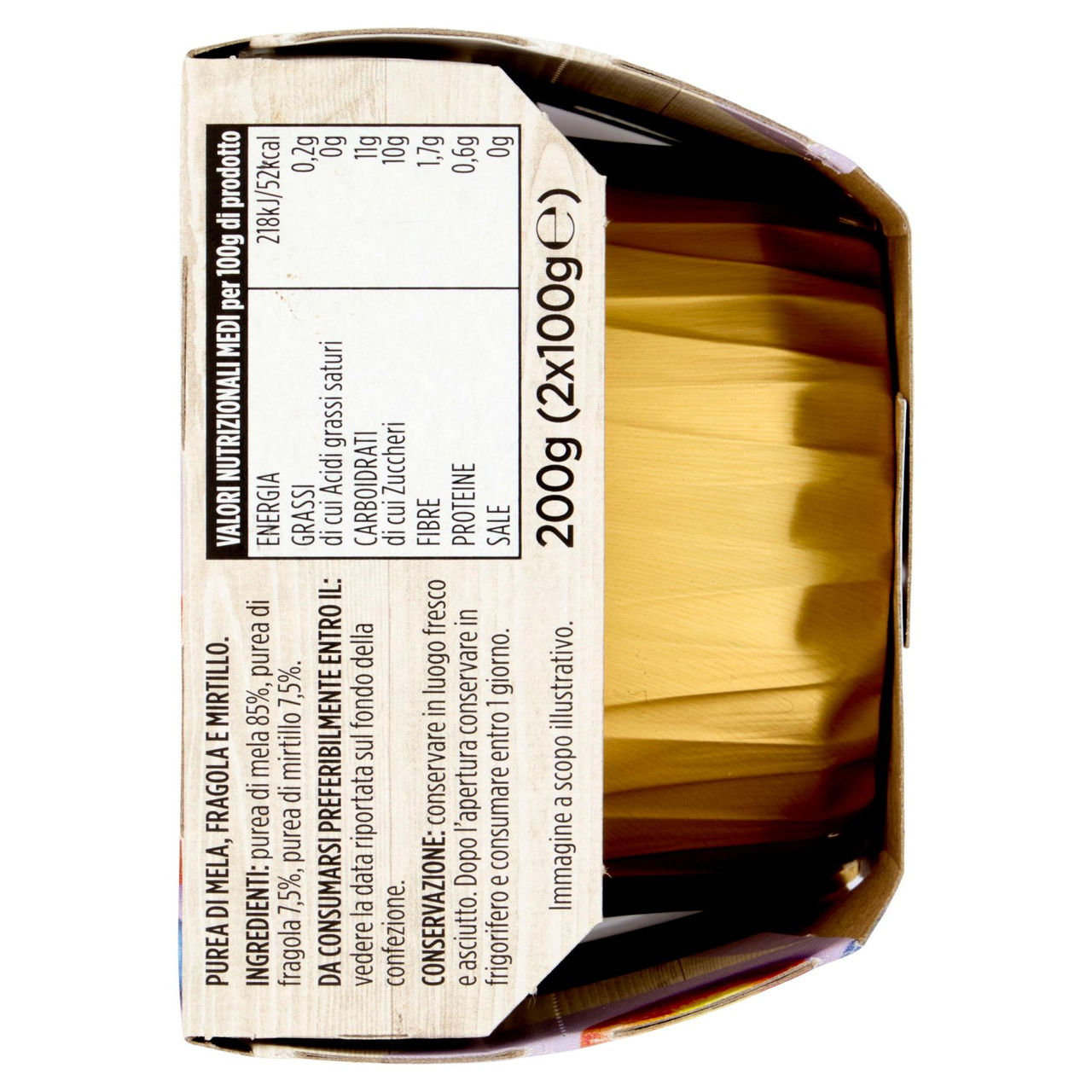 CONAD Mela, Fragola e Mirtillo 2 x 100 g