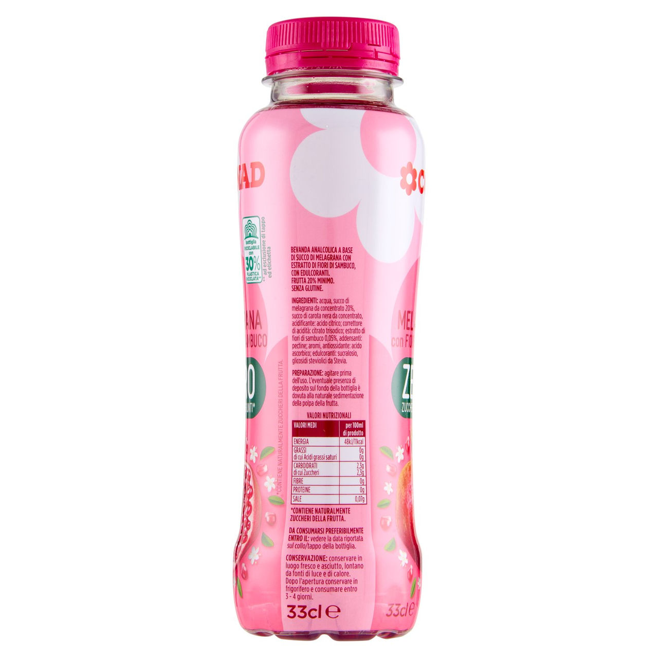 CONAD Melagrana con Fiori di Sambuco Zero Zuccheri Aggiunti* 33 cl
