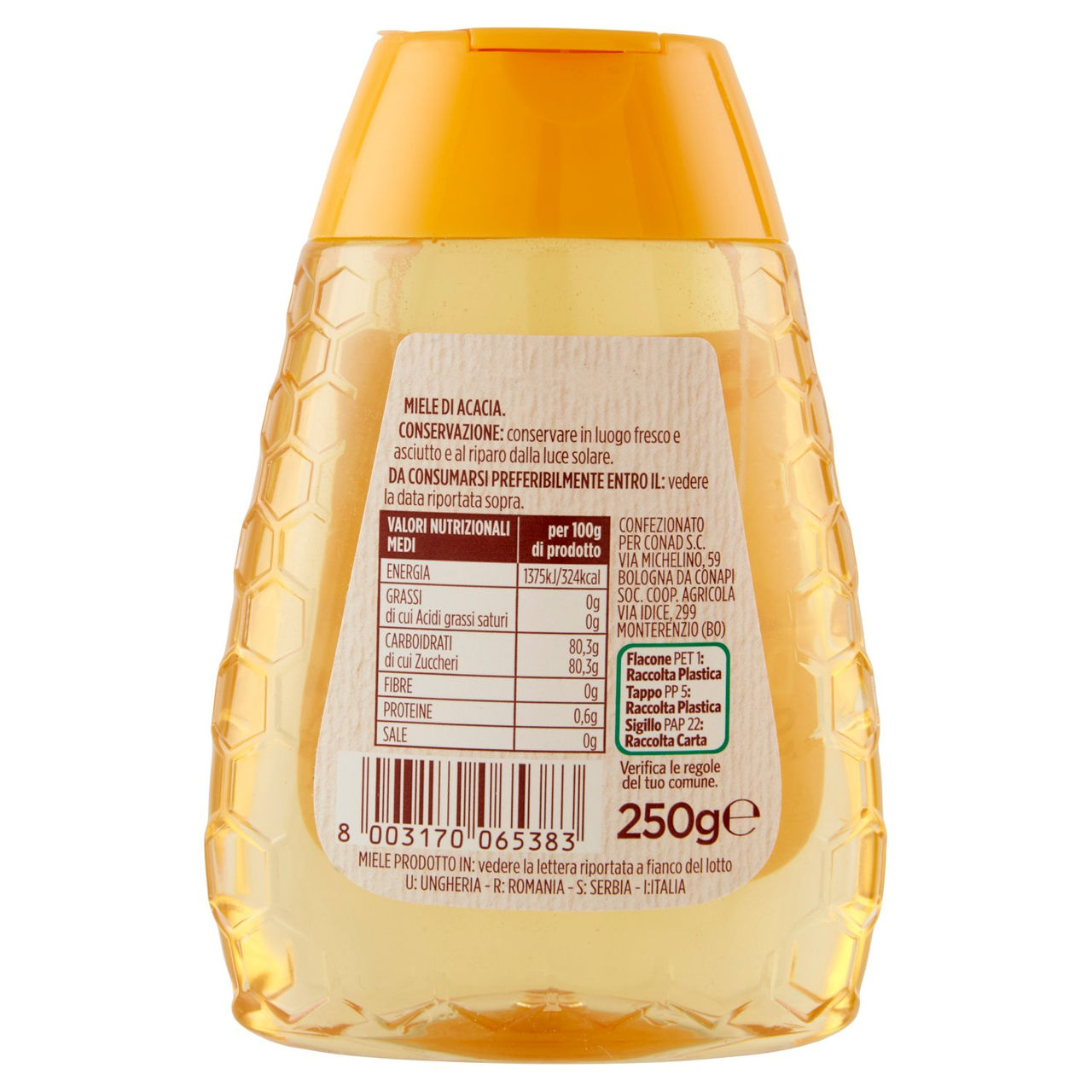 Miele d'Acacia Squeeze 250 g Conad