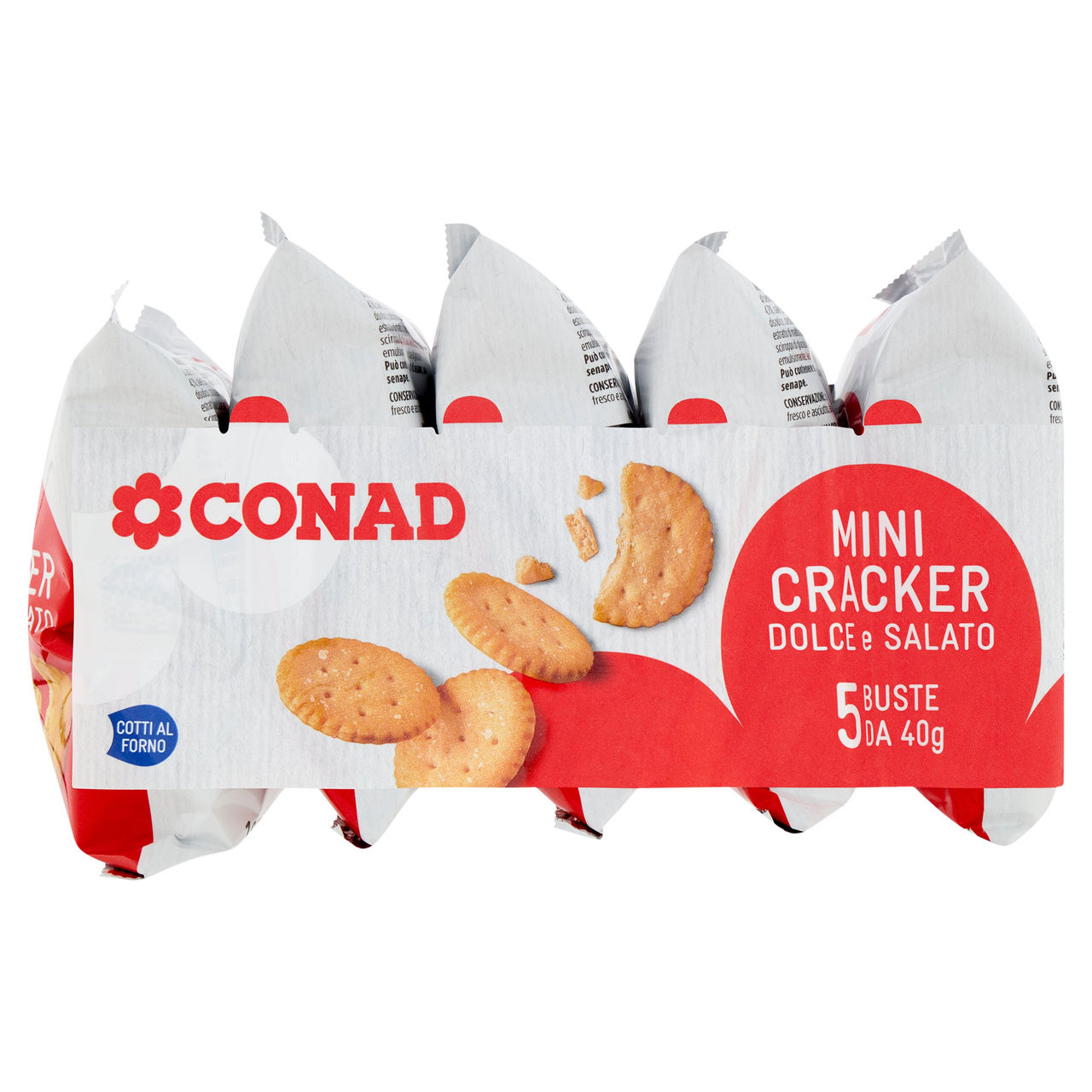 CONAD Mini Cracker Dolce e Salato 5 x 40 g