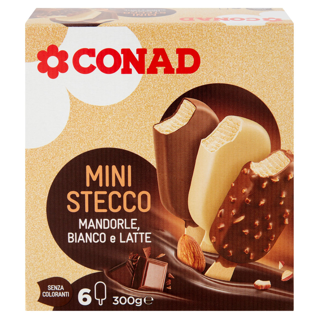 Mini Stecco Mandorle, Bianco e Latte Conad online