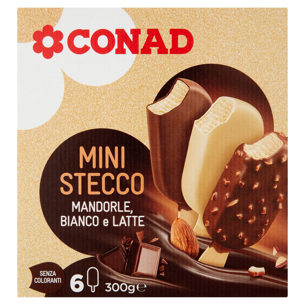 Mini Stecco Mandorle, Bianco e Latte Conad online