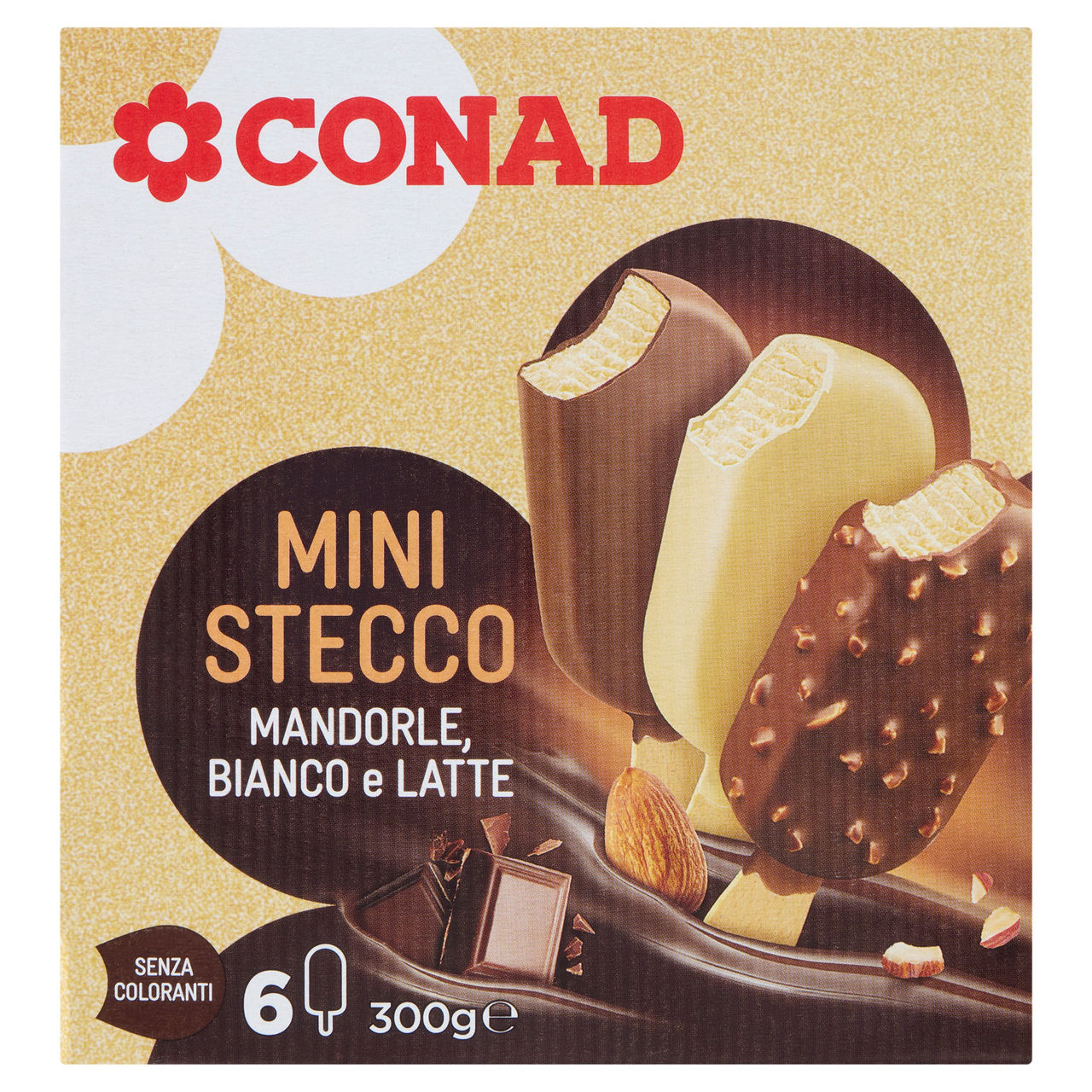 Mini Stecco Mandorle, Bianco e Latte Conad online