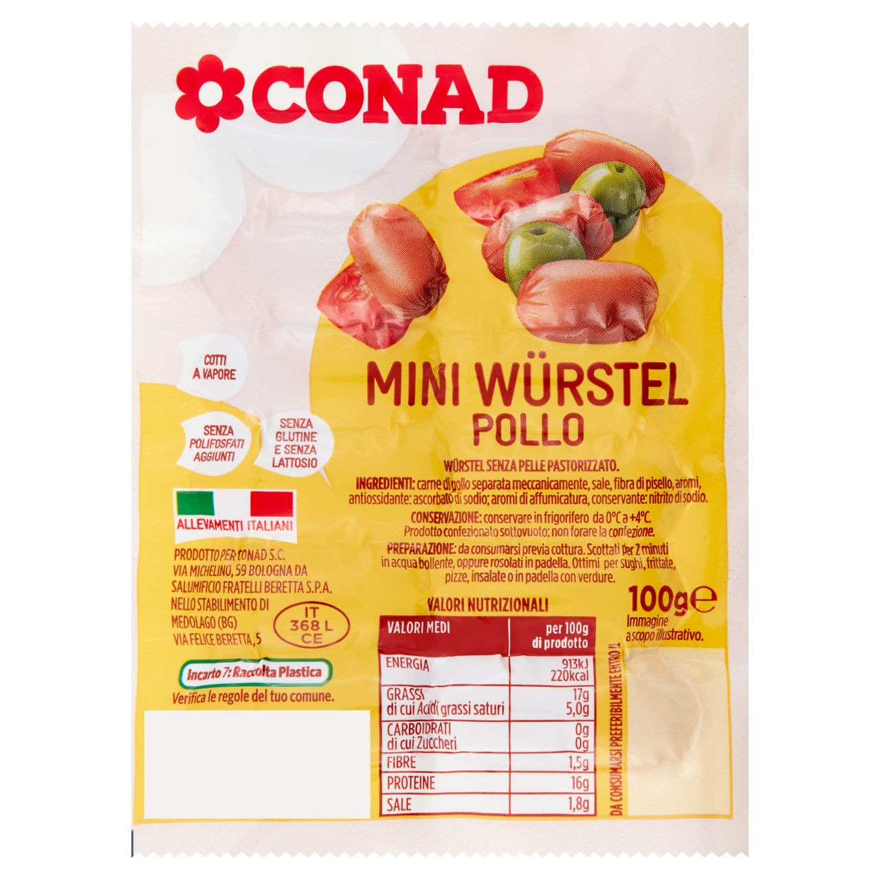 CONAD Mini Würstel Pollo 100 g