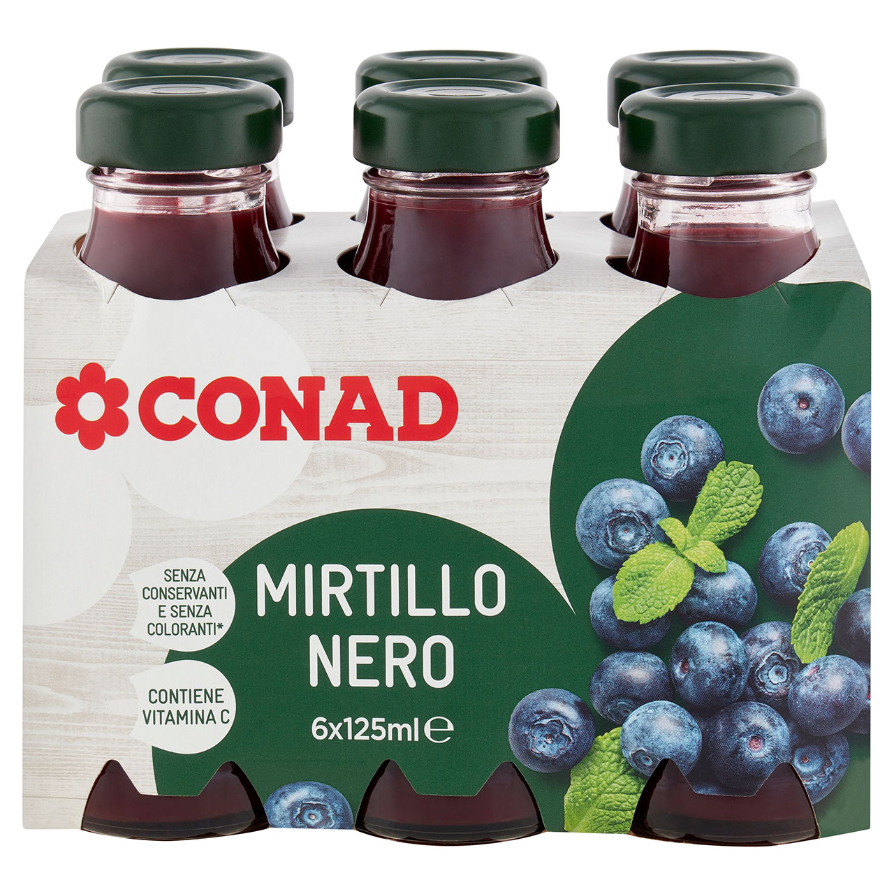 Mirtillo Nero 6 x 125 ml Conad in vendita online