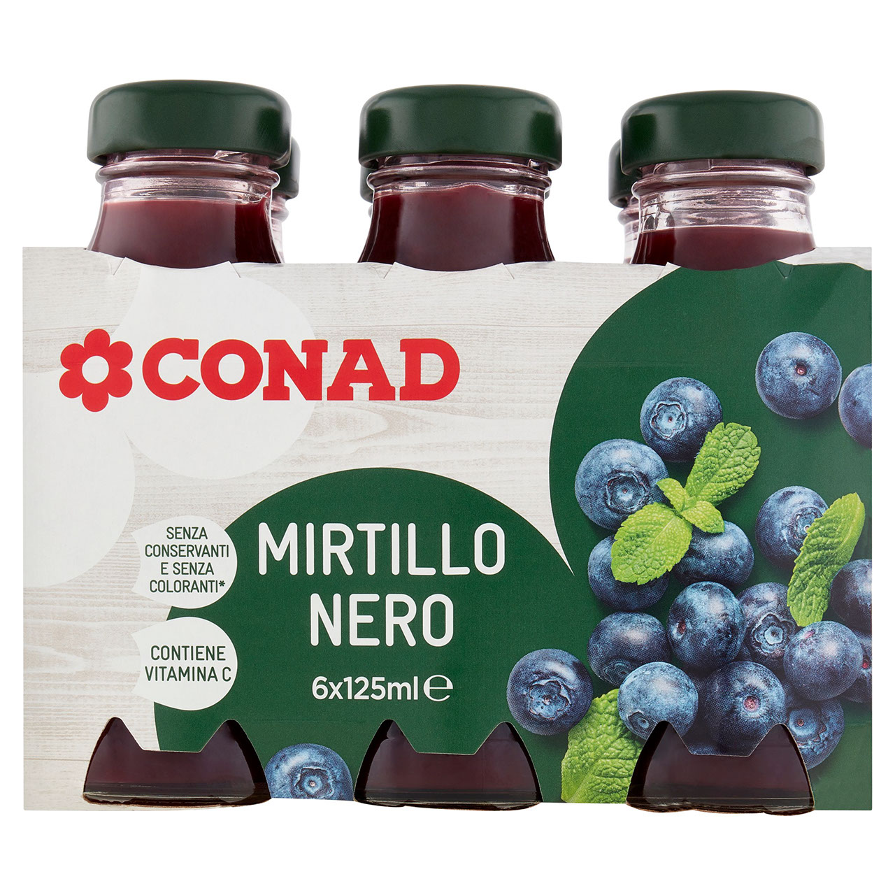 Mirtillo Nero 6 x 125 ml Conad in vendita online