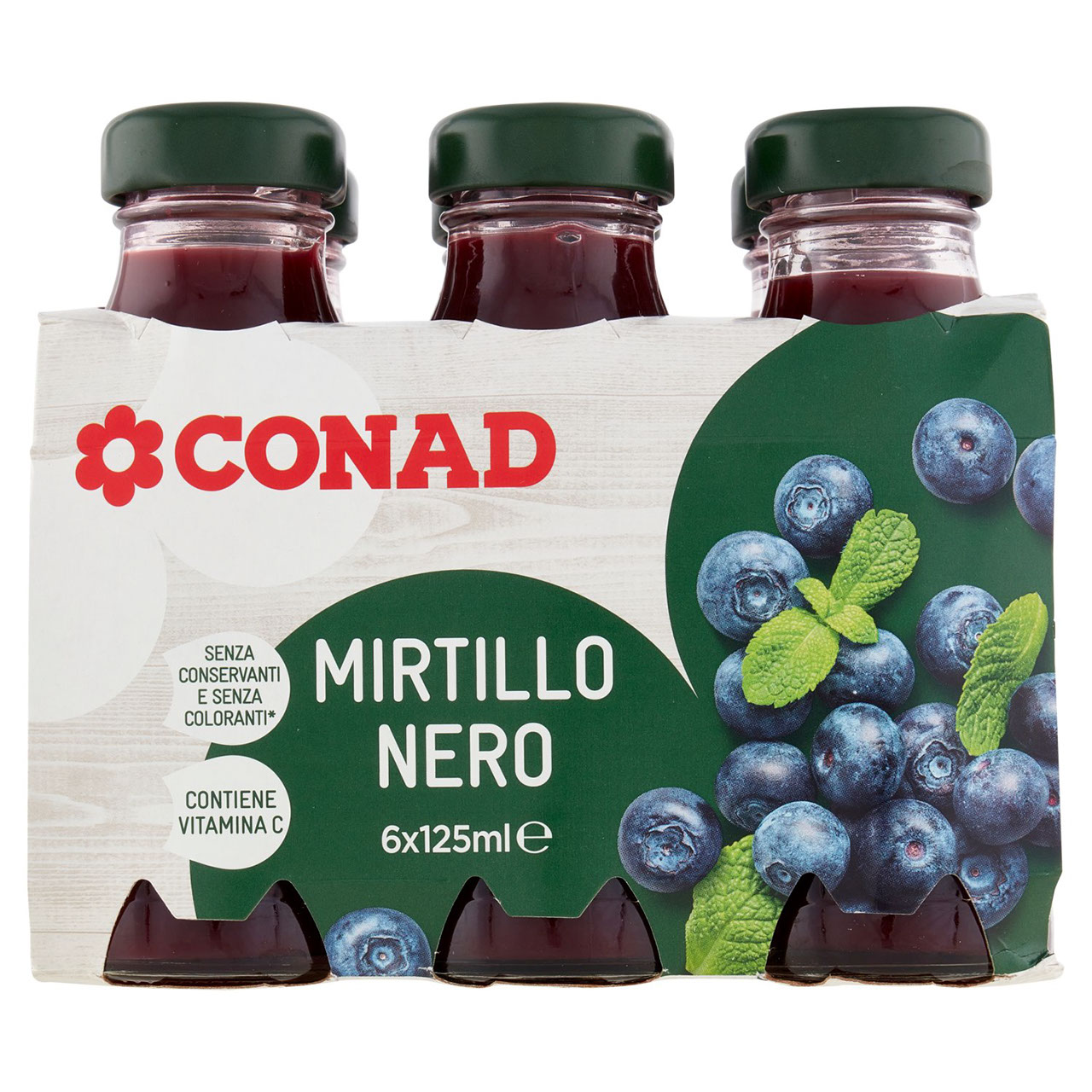 Mirtillo Nero 6 x 125 ml Conad in vendita online