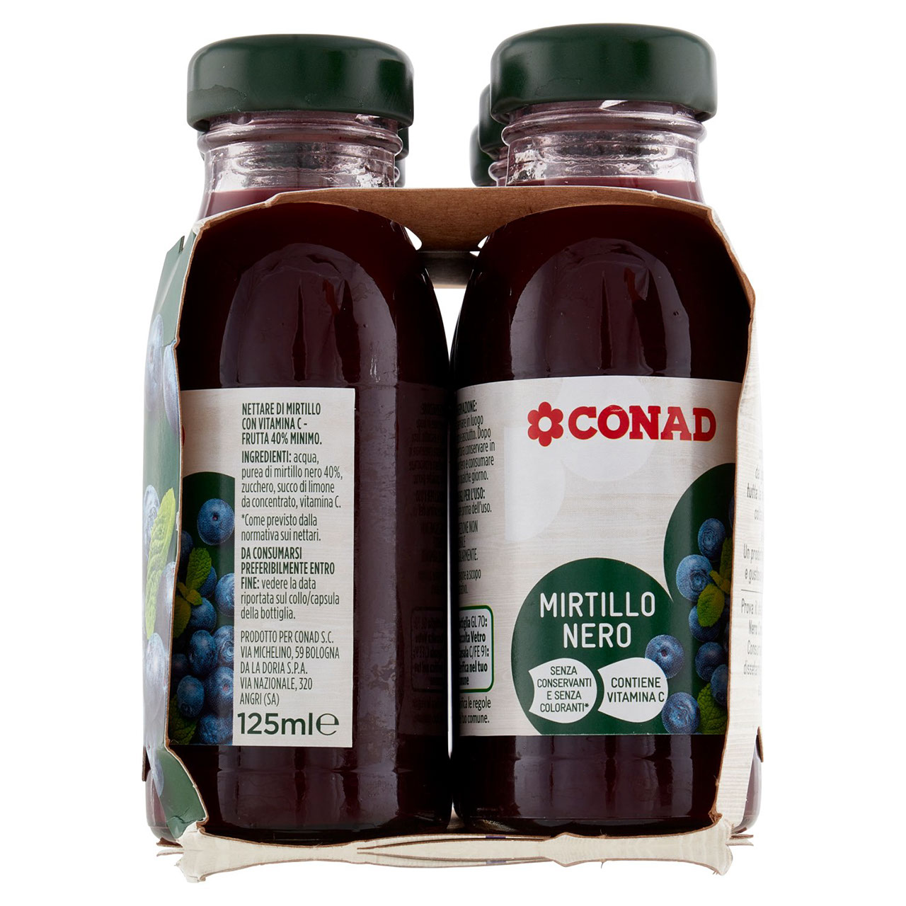 Mirtillo Nero 6 x 125 ml Conad in vendita online