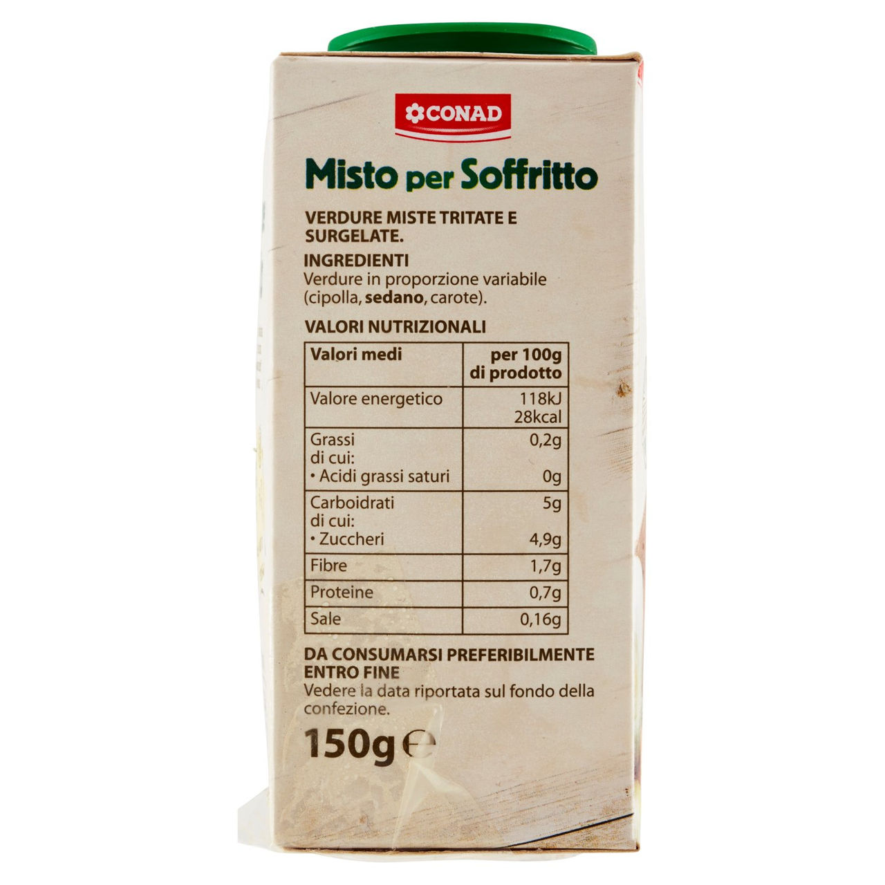 CONAD Misto per Soffritto Surgelato 150 g