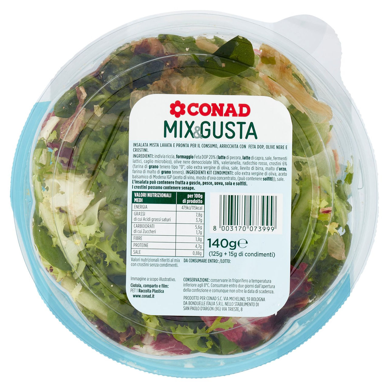 Mix & Gusta Feta Olive Nere Crostini Conad online