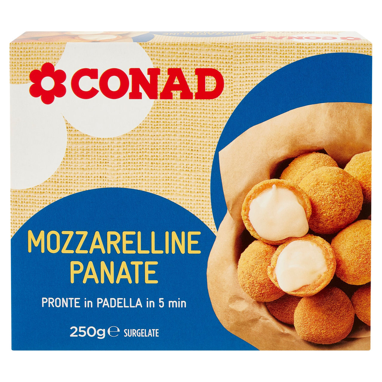 Mozzarelline Panate Surgelate 250 g Conad