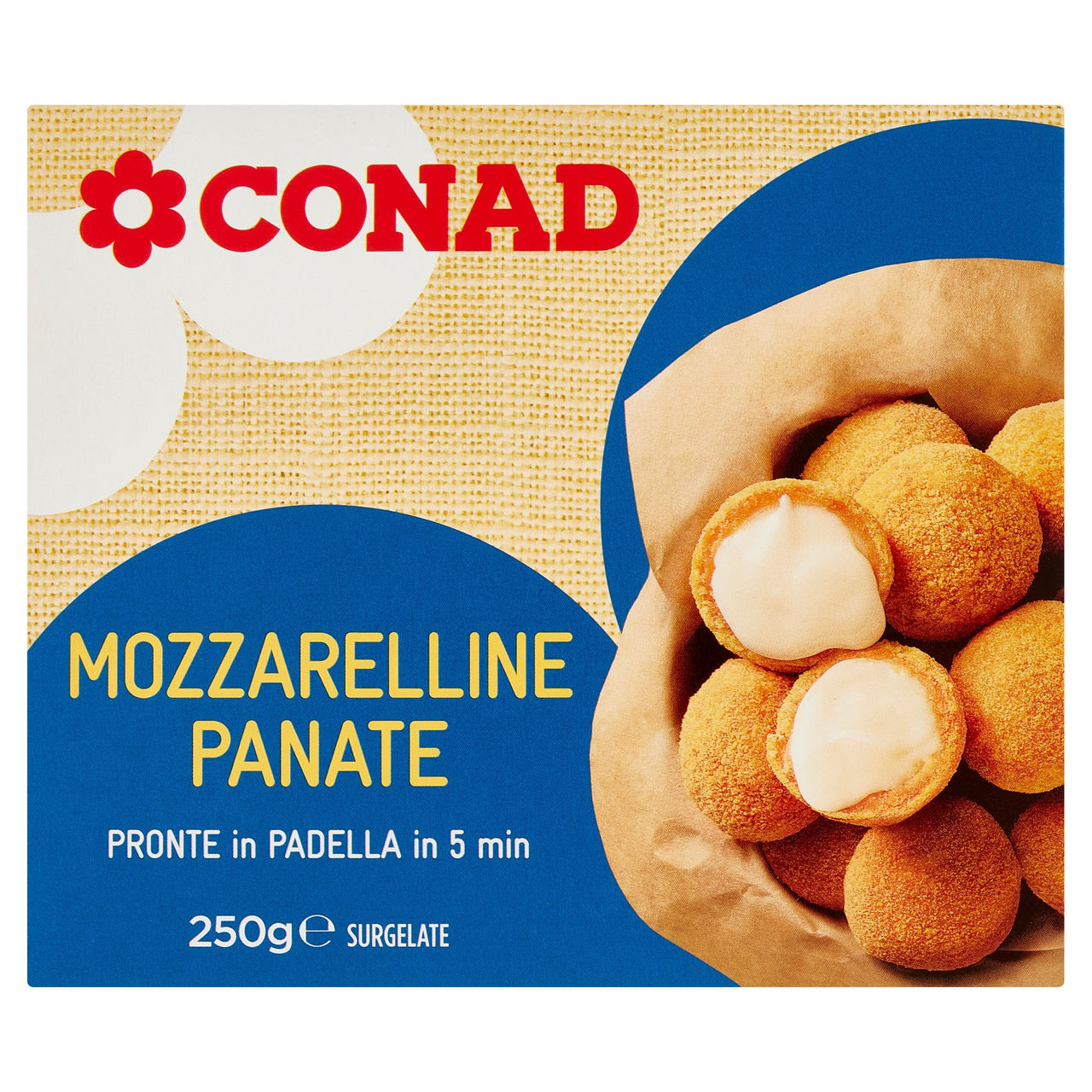 Mozzarelline Panate Surgelate 250 g Conad