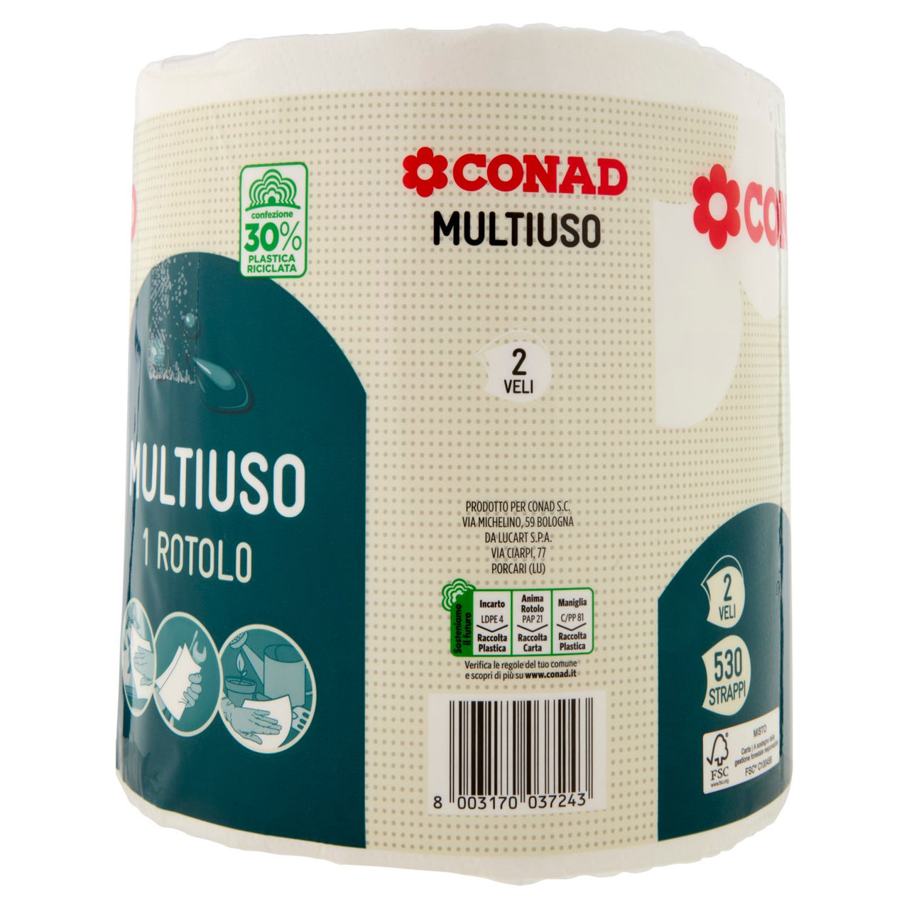 Multiuso 2 Veli 530 Strappi 1 Rotolo Conad