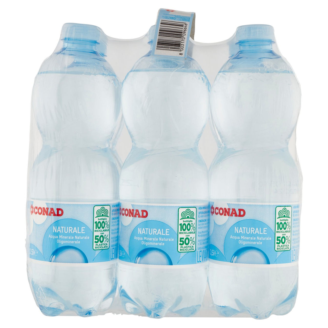 CONAD Naturale Acqua Minerale Naturale Oligominerale Levia 6 x 0,5 l