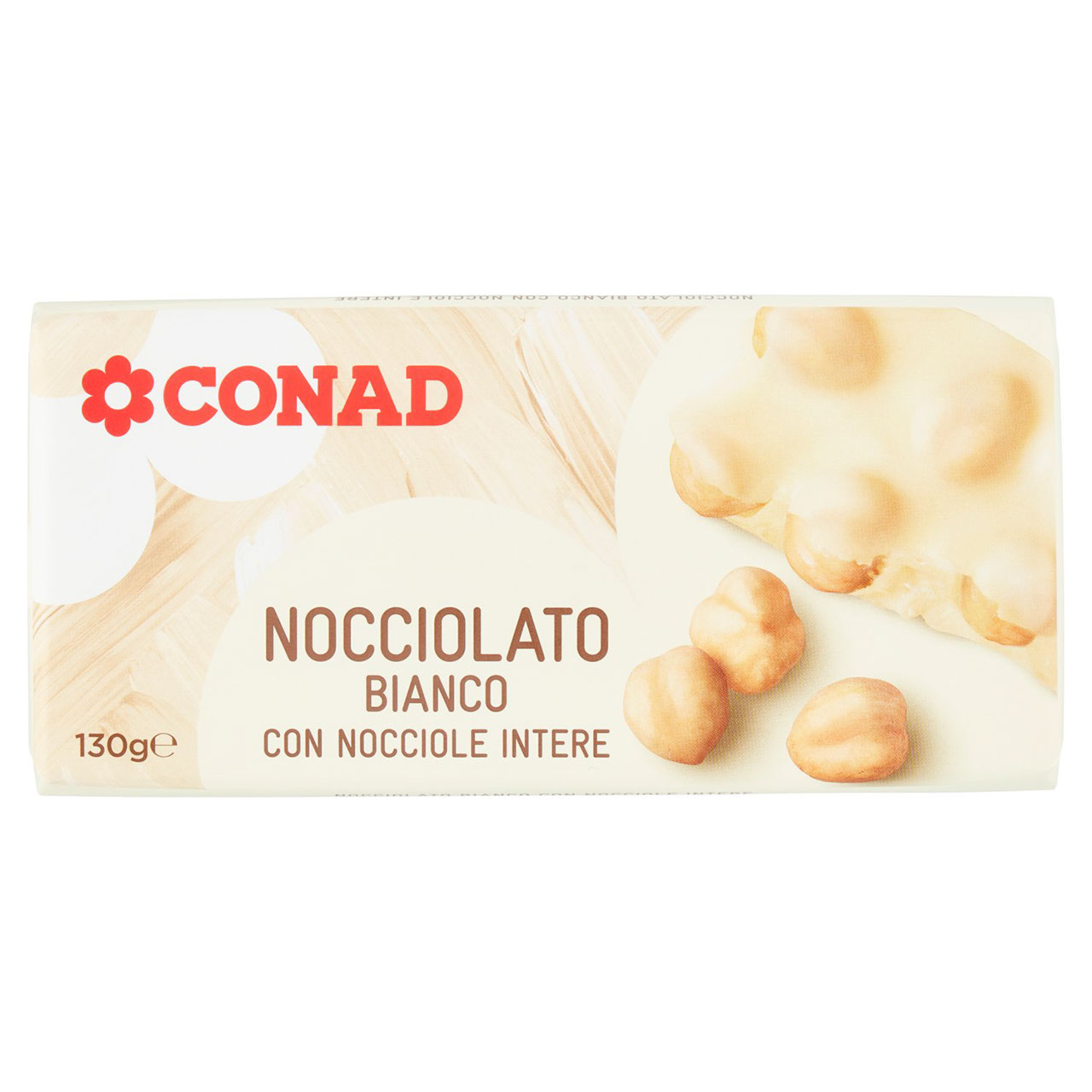 Nocciolato Bianco con Nocciole Intere 130 g Conad