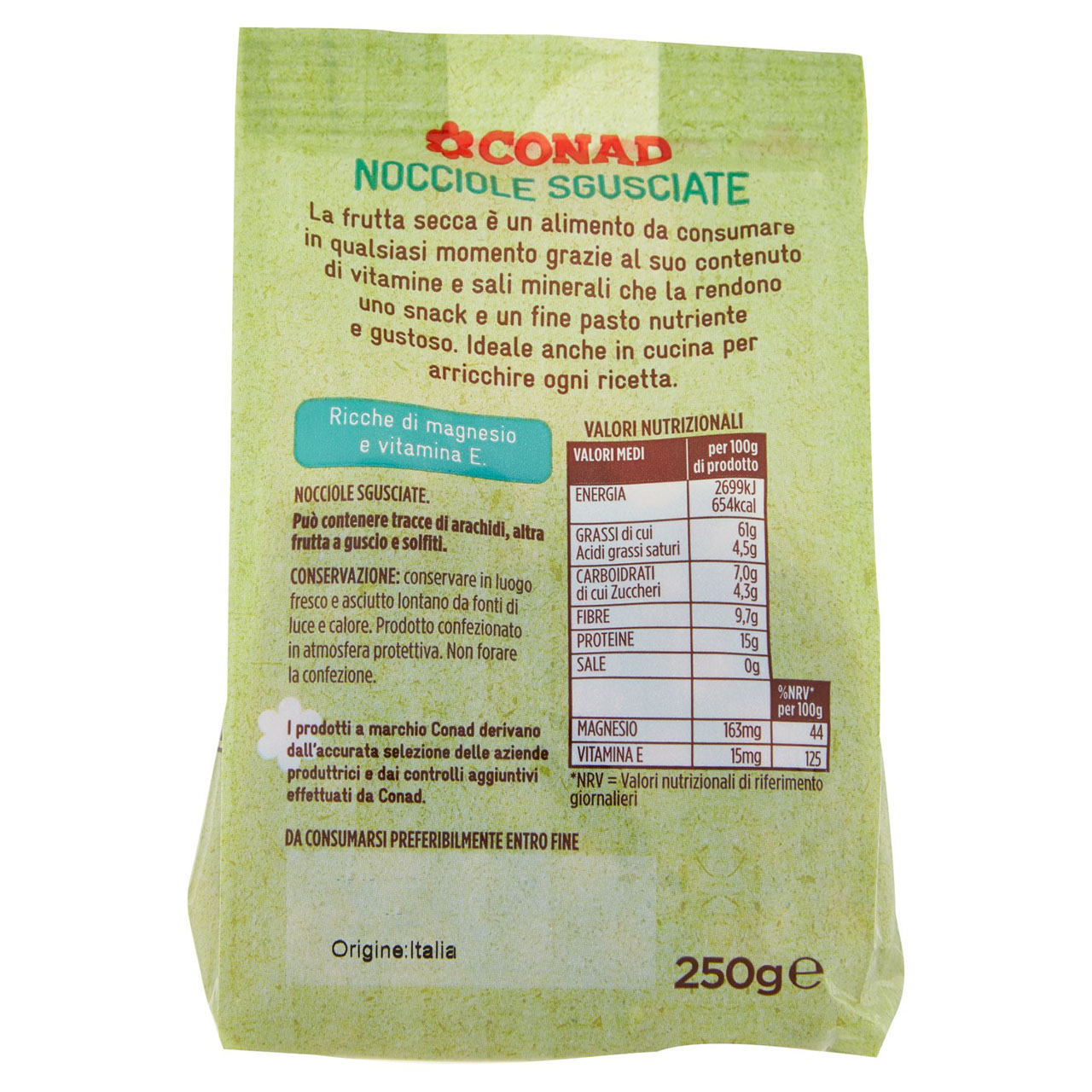 Nocciole Sgusciate 250 g Conad in vendita online