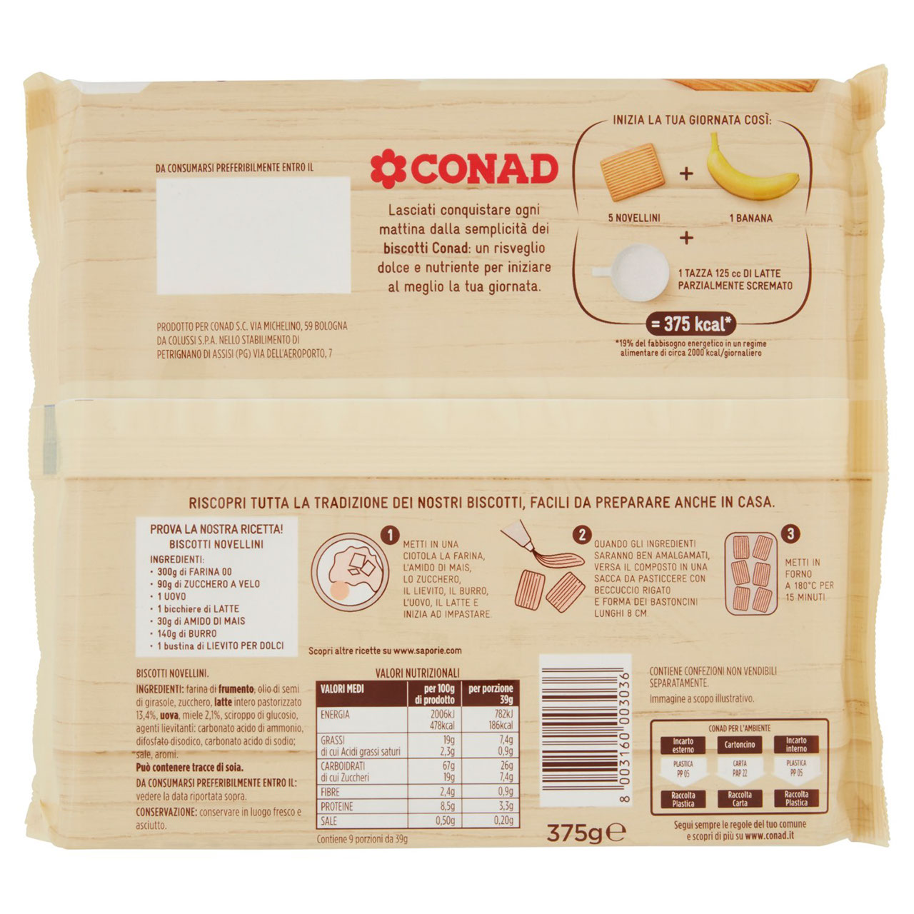 Biscotti Novellini g. 375 Conad online