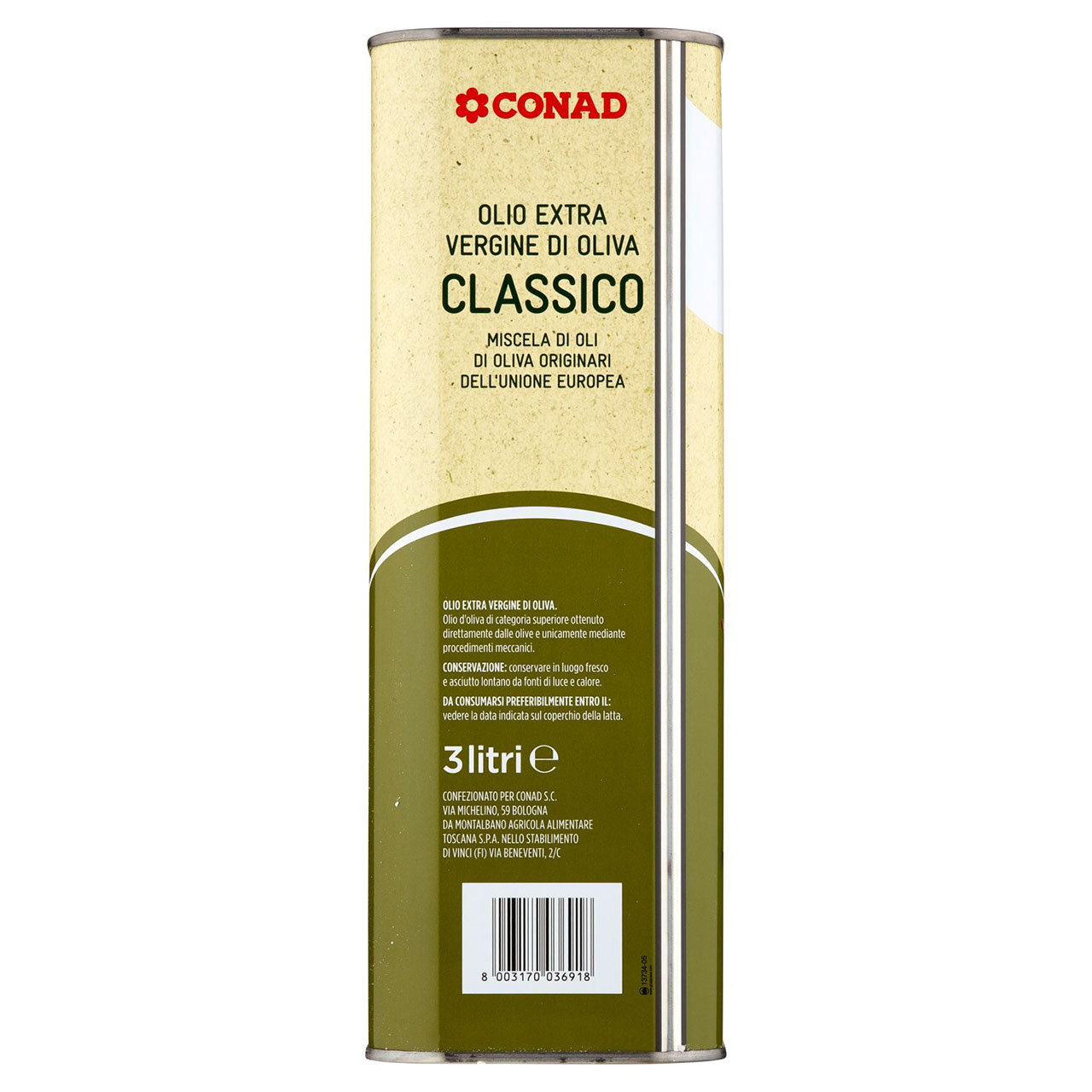 CONAD Olio Extra Vergine di Oliva Classico 3 litri