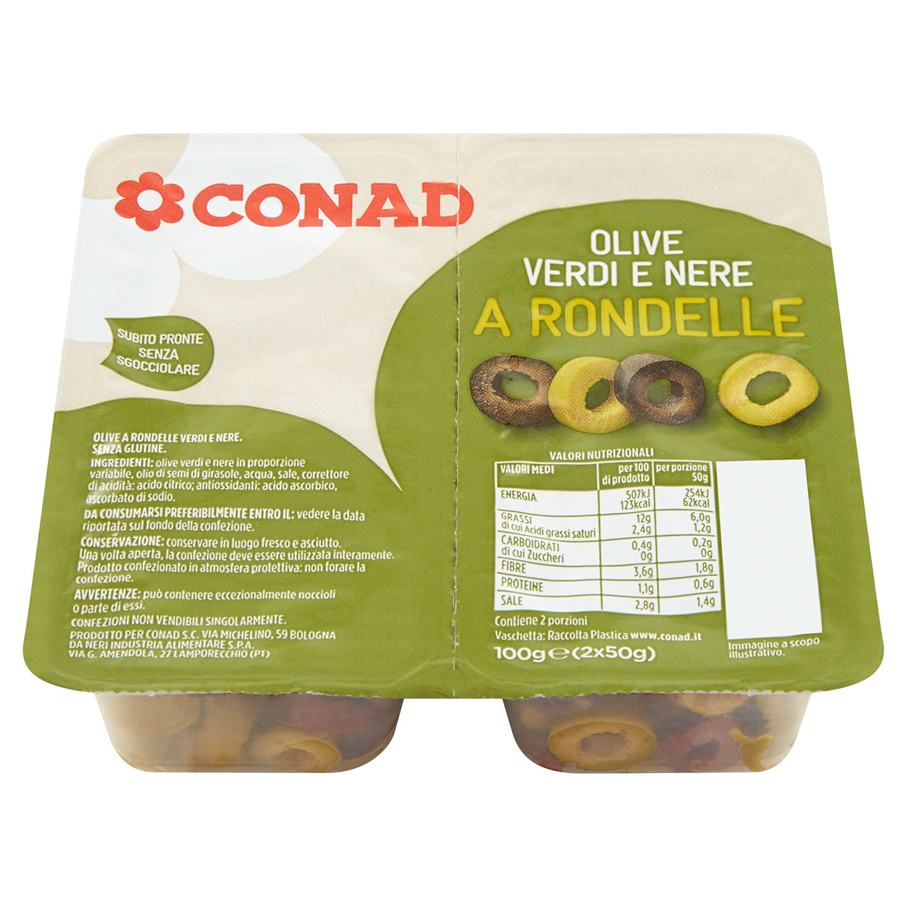 Olive Verdi e Nere a Rondelle Conad online