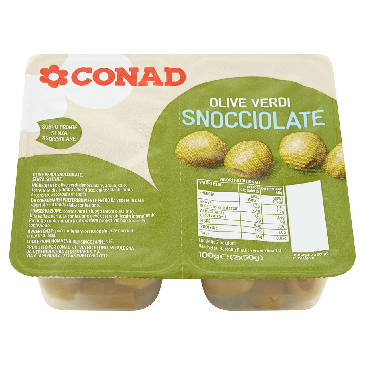 Olive Verdi Snocciolate Conad in vendita online