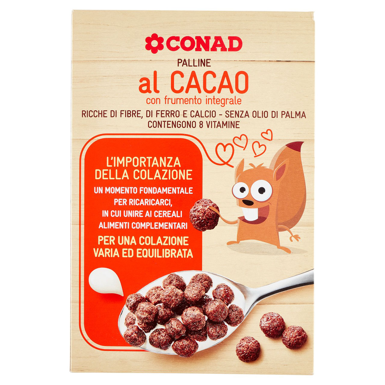 Palline al Cacao con Frumento Integrale 375g Conad