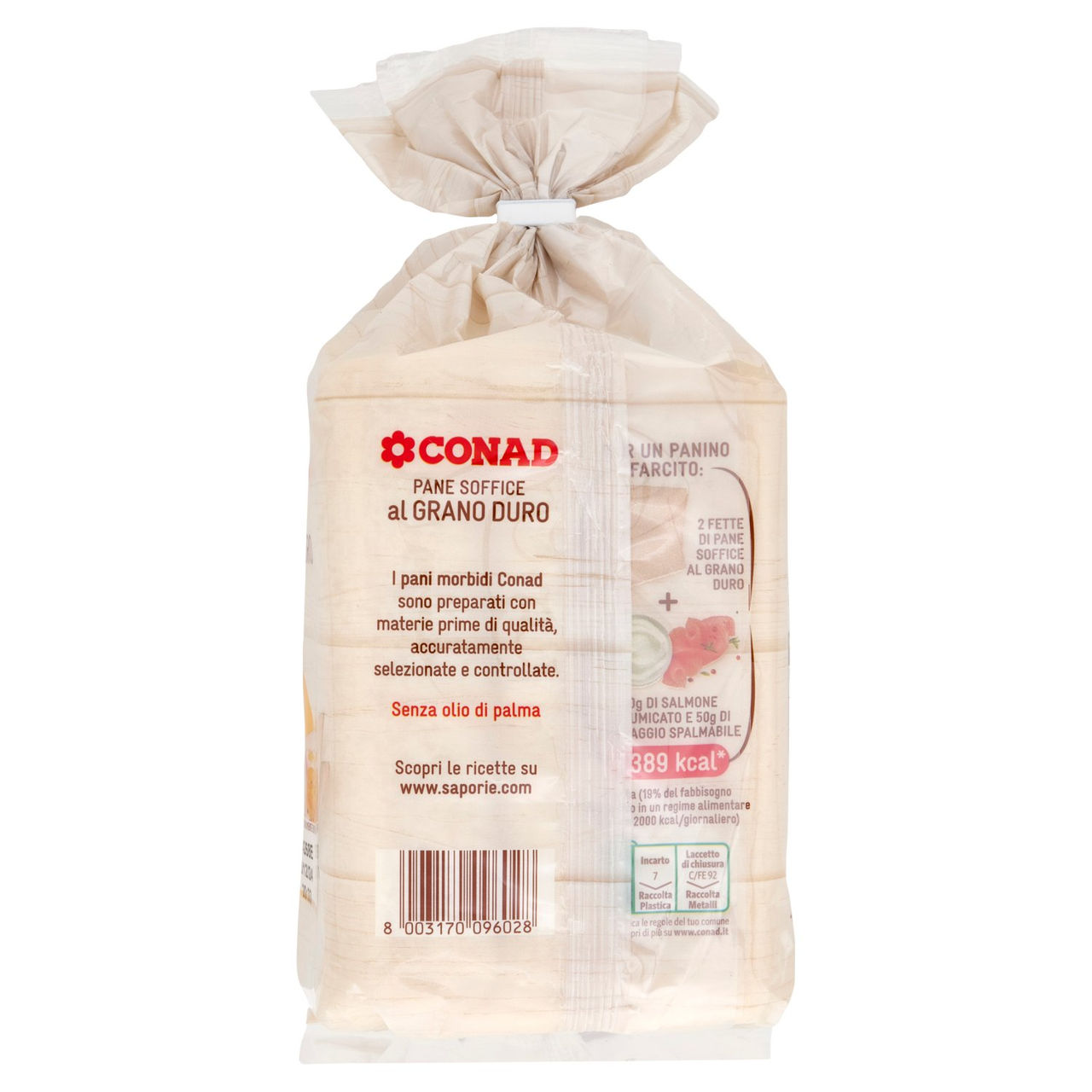 CONAD Pane Soffice al Grano Duro 400 g