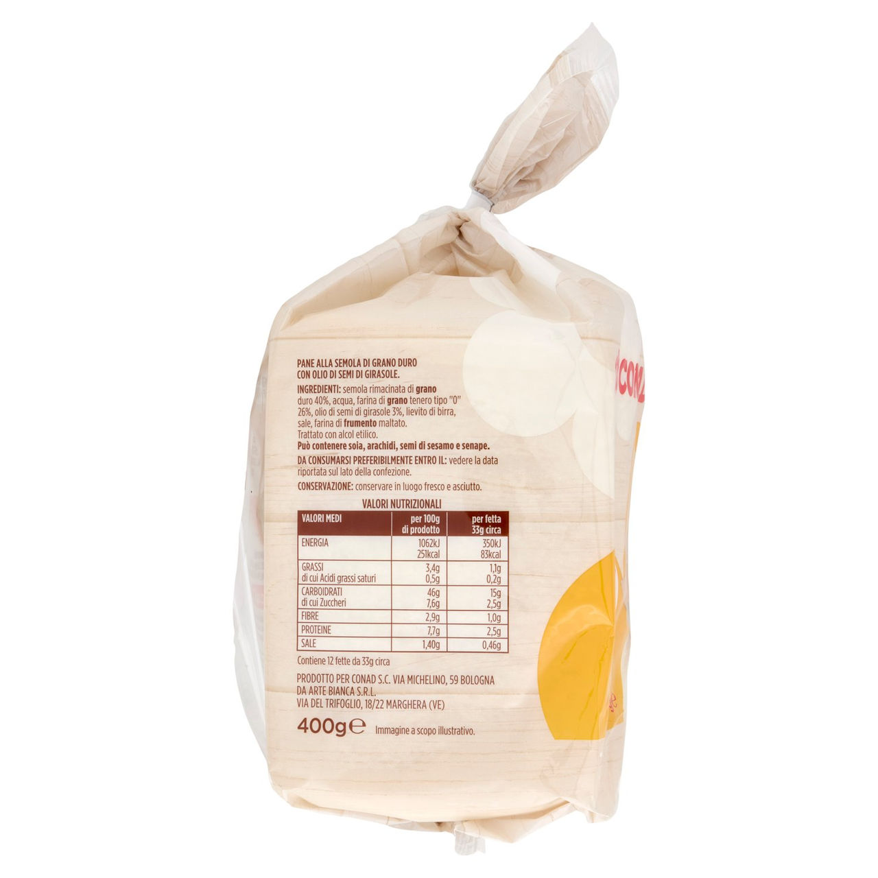 CONAD Pane Soffice al Grano Duro 400 g