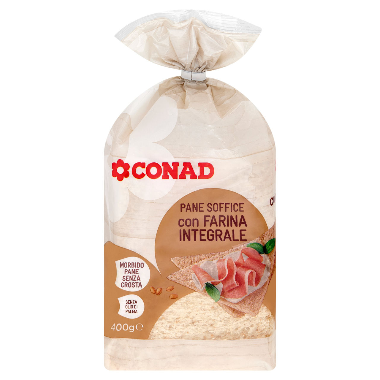 Pane Soffice con Farina Integrale 400 g Conad