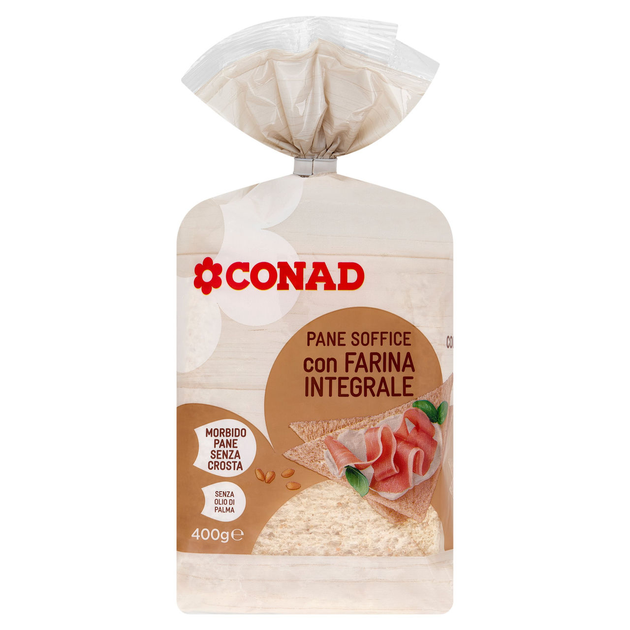 Pane Soffice con Farina Integrale 400 g Conad